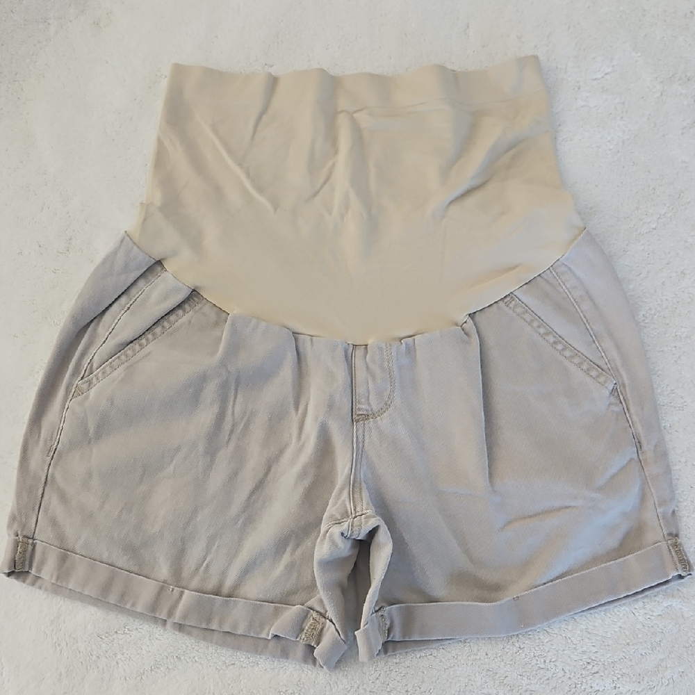 Women's A:Glow Tan Maternity Shorts